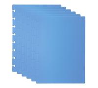 PATIKIL 3 Set Discbound Notebook Cover, 8.5 x 6 A5 Letter Size PP Disc Planner Cover for Notebook Planner Office Product, Blue