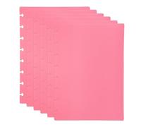 PATIKIL 3 Set Discbound Notebook Cover, 8.5 x 6 A5 Letter Size PP Disc Planner Cover for Notebook Planner Office Product, Pink