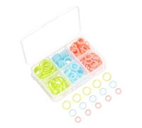 PATIKIL 3 Sizes Knitting Stitch Markers Rings Set, 180 Pieces Closed Ring Knit Notions Crochet Marker Plastic Rings with Box for Sewing Crocheting DIY Craft Accessories, Blue/Green/Red