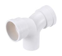 PATIKIL 3 Way Duct Splitter, 2 Pcs 50x50x50mm (Socket x Socket x Spigot) PVC Y Shape Adapter Pipe Fitting Duct Pipe Connector for Air Ventilation Exhaust DWV (Drain, Waste and Vent), White
