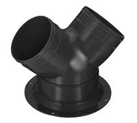 PATIKIL 3 Way Duct Splitter, 3"x3"x4" Y Reducer Connector Air Vent Duct Hose Exhaust Pipe Adapter with Flange for Dryer Exhaust Fan Vent Systems HVAC, Black