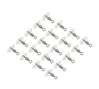 PATIKIL 3 Way Swivel, 20 Pack Cross Line T Turn Rolling Terminal with Luminous Beads 16mm Length for Catfish Surf Rig, Black