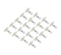 PATIKIL 3 Way Swivel, 20 Pack Cross Line T Turn Rolling Terminal with Luminous Beads 18mm Length for Catfish Surf Rig, White