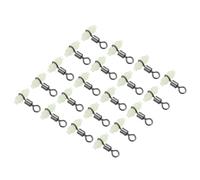 PATIKIL 3 Way Swivel, 20 Pack Cross Line T Turn Rolling Terminal with Luminous Beads 22mm Length for Catfish Surf Rig, Black