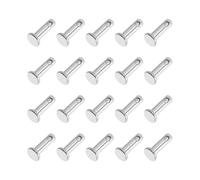 PATIKIL 3 x 10 Mm Single Hole Clevis Pins, 20 Pcs 304 Stainless Steel Flat Head Pin for Hitch Pin Lock Link Hinge Systems, Silver
