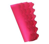 PATIKIL 3" x 13" Bulletin Board Border, 30 Pack Scalloped Trim Strips Wall Decor for Locker Classroom Cork Poster Black Board White Chalkboard, Shine Rose Red