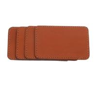 PATIKIL 3" x 2" PU Leather Hat Patches with Adhesive, 20 Pcs Rectangle Custom Patches Blank for Hats, Fabric Repair Sew Laser Supplies, Clothes Bags DIY, Brown