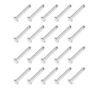 PATIKIL 3 x 20 Mm Single Hole Clevis Pins, 20 Pcs 304 Stainless Steel Flat Head Pin for Hitch Pin Lock Link Hinge Systems, Silver