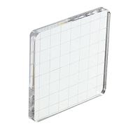 PATIKIL 3" x 3" Acrylic Stamp Block, Clear Stamping Block with Grid Lines Decorative Mounting Blocks Square for Scrapbooking DIY Crafts Card Making