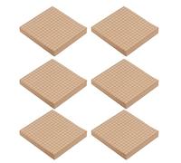 PATIKIL 3 x 3 Inch Lined Grids Sticky Notes, 6 Pads/Pack Self-Stick Note Pads 480 Sheets Adhesive Memo Post for Home Office Business, Brown