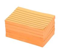 PATIKIL 3 x 5 Inch Lined Sticky Notes, 6 Pack Fluorescent Self-Stick Note Pads 100 Sheets/Pad Colorful Memo Post for Home Office Business, Orange