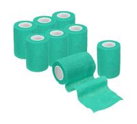 PATIKIL 3" x 5 Yard Bandage Wrap, 8Pcs Breathable Self Adhesive Elastic Bandage Wrap Roll Athletic Cohesive Tape for Wrists Knees Ankles Thighs Feet Sports Sprains Swelling, Lake Green
