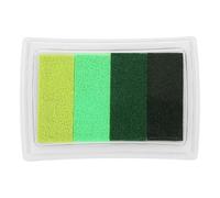 PATIKIL 3"x2.2" Craft Ink Pad for Rubber Stamp, Washable Stamp Pad Card Making Stamping Scrapbook Fingerprint Footprint Handprint, Green