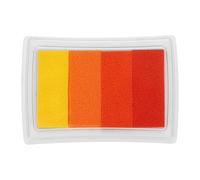 PATIKIL 3"x2.2" Craft Ink Pad for Rubber Stamp, Washable Stamp Pad Card Making Stamping Scrapbook Fingerprint Footprint Handprint, Orange