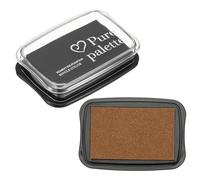 PATIKIL 3"x2" Large Stamp Pad, 2Pcs Washable Craft Ink Pad for Rubber Stamp Card Making Stamping Scrapbook Fingerprint Handprint, Copper/Black