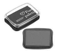 PATIKIL 3"x2" Large Stamp Pad, 2Pcs Washable Craft Ink Pad for Rubber Stamp Card Making Stamping Scrapbook Fingerprint Handprint, Gray/Black
