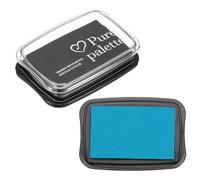 PATIKIL 3"x2" Large Stamp Pad, 2Pcs Washable Craft Ink Pad for Rubber Stamp Card Making Stamping Scrapbook Fingerprint Handprint, Blue/Black
