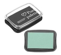 PATIKIL 3"x2" Large Stamp Pad, 2Pcs Washable Craft Ink Pad for Rubber Stamp Card Making Stamping Scrapbook Fingerprint Handprint, Green/Black