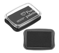 PATIKIL 3"x2" Large Stamp Pad, 2Pcs Washable Craft Ink Pad for Rubber Stamp Card Making Stamping Scrapbook Fingerprint Handprint, Black