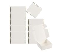 PATIKIL 3"x3"x1.5" Paper Soap Box, 20 Pack Homemade Soap Boxes Square Presents Packaging Boxes for Birthday Christmas DIY Craft, White