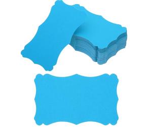 PATIKIL 3"x5" Blank Paper Business Cards, 120 Pack Small Index Flash Cards Words Message Note Card Mini Paper Tags Lace for DIY Gift, Blue
