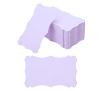 PATIKIL 3"x5" Blank Paper Business Cards, 200 Pack Small Index Flash Cards Words Message Note Card Mini Paper Tags Lace for DIY Gift, Light Purple