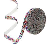 PATIKIL 3 Yards x 0.5 Inch Rhinestone Ribbon, Self Adhesive Rhinestone Strips Bling Crystal Diamond Stickers Tape Glitter Wrap Roll for DIY Art Craft Car Decor, Style 9, Multicolored