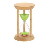 PATIKIL 30 Minutes Sand Timer, 1 Pcs Wooden Sand Watch High Glass Sandglass Timer for Living Room Home Office Restaurant Decoration, Green