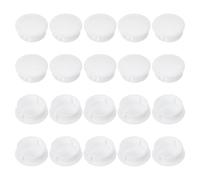 PATIKIL 30 mm/1-3/16" Plastic Hole Plugs, 20 Pack Flush Type Round Plug Snap in Hole Panel Tube Kitchen Cabinet Furniture Fencing Post Pipe Insert End Caps, White