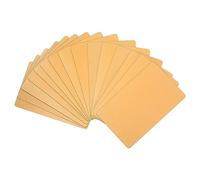PATIKIL 30 Pack Metal Business Cards Anodized 0.8mm Thick Anodized Aluminum Blanks Name Card 3.4x2.1Inch Laser Engrave Printable Name Card for Custom DIY, Gold Tone