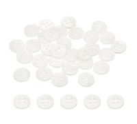 PATIKIL 30 Pcs 10mm Mother of Pearl Buttons, 4 Holes MOP Natural Pearl Shell Buttons for Sewing Clothes Coat Suits Shirt DIY Craft Decoration, White