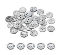 PATIKIL 30 Pcs 11.5mm Mother of Pearl Buttons, 4 Holes MOP Natural Pearl Shell Buttons for Sewing Clothes Coat Suits Shirt DIY Craft Decoration, Gray