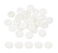 PATIKIL 30 Pcs 15mm Mother of Pearl Buttons, 4 Holes MOP Natural Pearl Shell Buttons for Sewing Clothes Coat Suits Shirt DIY Craft Decoration, White