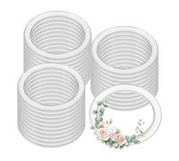 PATIKIL 30 Pcs Dream Catcher Rings, 15.7 inch Floral Macrame Plastic O Rings DIY Round Plastic Hoops for Crochet Craft Making Wall Hanging Wedding Wreath Christmas, Clear