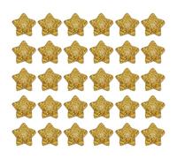 PATIKIL 30 Pcs Flat Back Resin Star Beads, Glitter Charms Bulk Mini Star Shape Flat Back Beads Embellishments for DIY Crafts Phone Case, Yellow