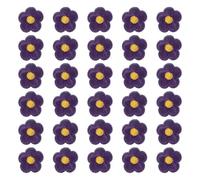 PATIKIL 30 Pcs Flower Iron on Patches, Embroidered Sew on Applique Repair Patch for Backpacks Clothing Shoes Hats DIY, Dark Purple