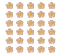 PATIKIL 30 Pcs Flower Iron on Patches, Embroidered Sew on Applique Repair Patch for Backpacks Clothing Shoes Hats DIY, Light Brown