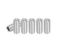 PATIKIL 30 Pcs Hex Socket Grub Screw, M6x16mm Flat Point Grub Bolt 304 Stainless Steel Head Socket Set Screws for Door Handles Light Fixture Repair