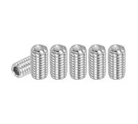 PATIKIL 30 Pcs Hex Socket Grub Screw, M6x8mm Flat Point Grub Bolt 304 Stainless Steel Head Socket Set Screws for Door Handles Light Fixture Repair