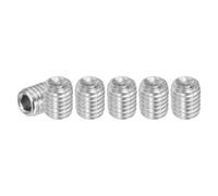 PATIKIL 30 Pcs Hex Socket Grub Screw, M8x8mm Flat Point Grub Bolt 304 Stainless Steel Head Socket Set Screws for Door Handles Light Fixture Repair