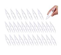 PATIKIL 30 Pcs Plastic Tweezers for Craft, 4" Small Plastic Bead Tweezer Bulk Disposable Craft Tools for DIY Crafts Beading Projects Jewelry Making DIY Supplies, White