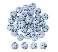 PATIKIL 30 Pcs Silicone Beads, 15mm Round Camouflage Beads for Beaded Keychain Making DIY Crafts Bracelets Beadable Pen Jewelry Making Supplies, Camo Blue