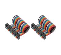 PATIKIL 30 Pins IDC Connector Flat Ribbon Cable 2.54 mm Pitch Length 150 mm Wide 38 Mm, 2 Pcs Dual Row Data Cable Female to Female for IDE Drive Printer Industrial DIY Electronics