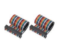 PATIKIL 30 Pins IDC Connector Flat Ribbon Cable 2.54 mm Pitch Length 300 mm Wide 38 Mm, 2 Pcs Dual Row Data Cable Female to Female for IDE Drive Printer Industrial DIY Electronics