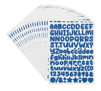 PATIKIL 30 Sheets Letter Stickers, 3360Pcs 1/2 Inch Small Vinyl Letter Number Stickers for Mailbox Poster Board Scrapbooking Bottle Classroom Decor, Dark Blue