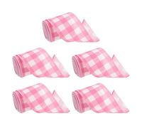 PATIKIL 30 Yards x 2.5" Buffalo Plaid Ribbon, Pink and White Gingham Gift Wrapping Ribbon for Thanksgiving Bow Wreath Craft Birthday Wedding