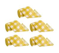 PATIKIL 30 Yards x 2.5" Buffalo Plaid Ribbon, Yellow and White Gingham Gift Wrapping Ribbon for Thanksgiving Bow Wreath Craft Birthday Wedding