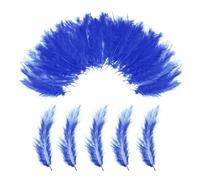 PATIKIL 300 Pack Fluffy Turkey Marabou Feathers,4-6 Inches Blue Natural Turkey Feathers for Crafting Dream Catcher Fringe Trim Fly Tying Party Decorations