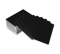 PATIKIL 300 Pack Metal Business Cards Blank, 0.21mm Thick 3.4x2.1 Inch Aluminum Laser Engrave Printable Name Card for Custom DIY, Black