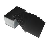 PATIKIL 300 Pack Metal Business Cards Blank, 0.21mm Thick 3.4x2.1 Inch Aluminum Laser Engrave Printable Name Card for Custom DIY, Matte Black